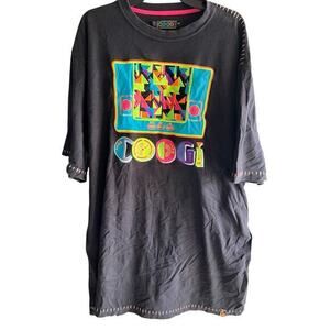 COOGI Australia VTG men’s black embroidered patches big & tall tee sz XXXL 3X